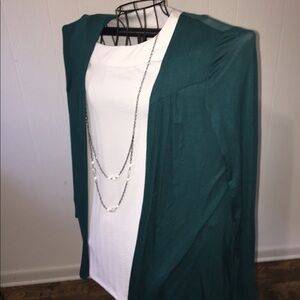 DayTrip size large green sheer stretch comfy layers long sleeve casual